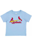 St Louis Cardinals Toddler Primary Logo T-Shirt - Light Blue