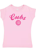 Chicago Cubs Toddler Girls Script Logo T-Shirt - Pink