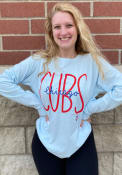 Chicago Cubs Womens Script T-Shirt - Light Blue