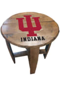 Indiana Hoosiers Team Logo Brown End Table