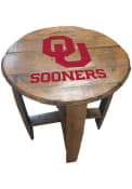 Oklahoma Sooners Team Logo Brown End Table