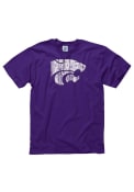 K-State Wildcats Purple Distressed T Shirt