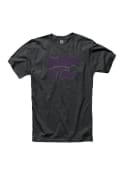 K-State Wildcats Black Fade Out T Shirt