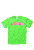 Michigan Green Neon Arch Short Sleeve T Shirt