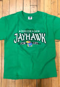 Kansas Jayhawks Youth Green Irish For A Day T-Shirt