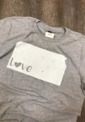 Kansas Grey State Shape Love Short Sleeve T Shirt