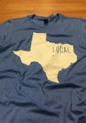 Texas Blue State Shape Local Short Sleeve T Shirt