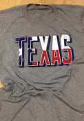 Texas Grey State Flag Wordmark Short Sleeve T Shirt