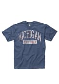 Michigan Navy Blue Establish Date Arch Short Sleeve T Shirt