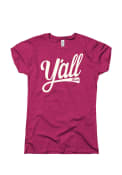 Texas Womens Pink Yall Short Sleeve T Shirt