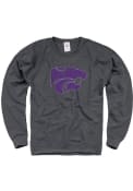 Charcoal Mens K-State Wildcats French Terry Crew Sweatshirt