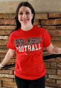 Central Missouri Mules Red Equipped Football Tee