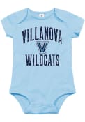 Villanova Wildcats Baby Light Blue Ribbed Arch One Piece