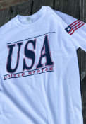 Americana White United States Long Sleeve T Shirt