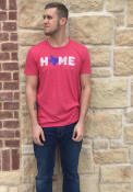 Texas Red Home State Shape Short Sleeve T Shirt