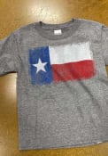 Texas Youth Grey State Flag Short Sleeve T Shirt