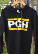 Pittsburgh Black PGH Block Long Sleeve Light Weight Hood