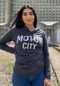 Detroit Grey Motor City Wordmark Long Sleeve Light Weight Hood