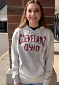 Cleveland Oatmeal Wordmark Arch Long Sleeve French Terry Hooded Sweatshirt