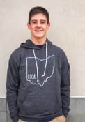 Ohio Black State Local Long Sleeve Hood Sweatshirt