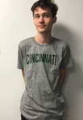 Cincinnati Grey Buffalo Plaid Wordmark Short Sleeve T Shirt