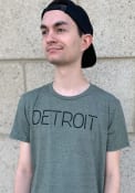 Detroit Olive Green Disconnected Short Sleeve T Shirt