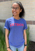 Detroit Heather Blue Wordmark Short Sleeve T Shirt
