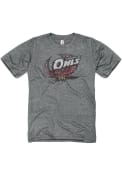 Temple Owls Fade Out T Shirt - Grey