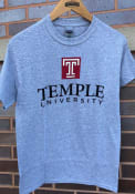 Temple Owls Big Logo T Shirt - Grey