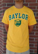 Baylor Bears Arch Mascot T Shirt - Gold