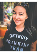Detroit Black Drinking Team Short Sleeve T Shirt