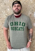 Ohio Bobcats Snow Heather Team Name T Shirt - Green