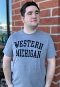 Western Michigan Broncos Snow Heather Team Name T Shirt - Grey