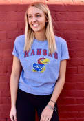 Kansas Jayhawks Rally Arch Mascot Fashion T Shirt - Blue