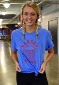 Kansas Jayhawks Rally Basketball Fashion T Shirt - Blue