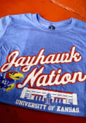 Kansas Jayhawks Blue Jayhawk Nation Fashion Tee