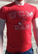 Central Missouri Mules Dad Graphic T Shirt - Red