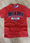 Miami RedHawks Dad Graphic T Shirt - Red