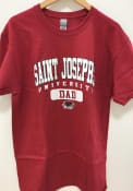 Saint Josephs Hawks Dad Graphic T Shirt - Maroon