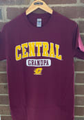 Central Michigan Chippewas Grandpa Graphic T Shirt - Maroon