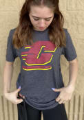 Central Michigan Chippewas Rally Primary Team Logo T Shirt - Charcoal