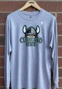 Cleveland State Vikings Rally Team Logo T Shirt - Grey