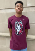 Bloomsburg University Huskies Rally Ringspun Team Logo T Shirt - Maroon
