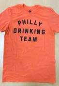 Philadelphia Heather Orange Drinking Team Short Sleeve T-Shirt