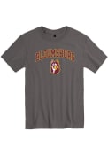 Bloomsburg University Huskies Rally Arch Mascot T Shirt - Charcoal