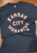 Kansas City Monarchs Rally Circle Arch Fashion T Shirt - Navy Blue