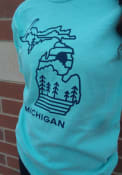 Michigan State Elements T Shirt - Light Blue