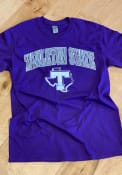 Tarleton State Texans Arch Mascot T Shirt - Purple