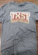 Texas State Bobcats Primary Logo T Shirt - Charcoal