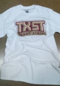 Texas State Bobcats Logo Distressed T Shirt - White